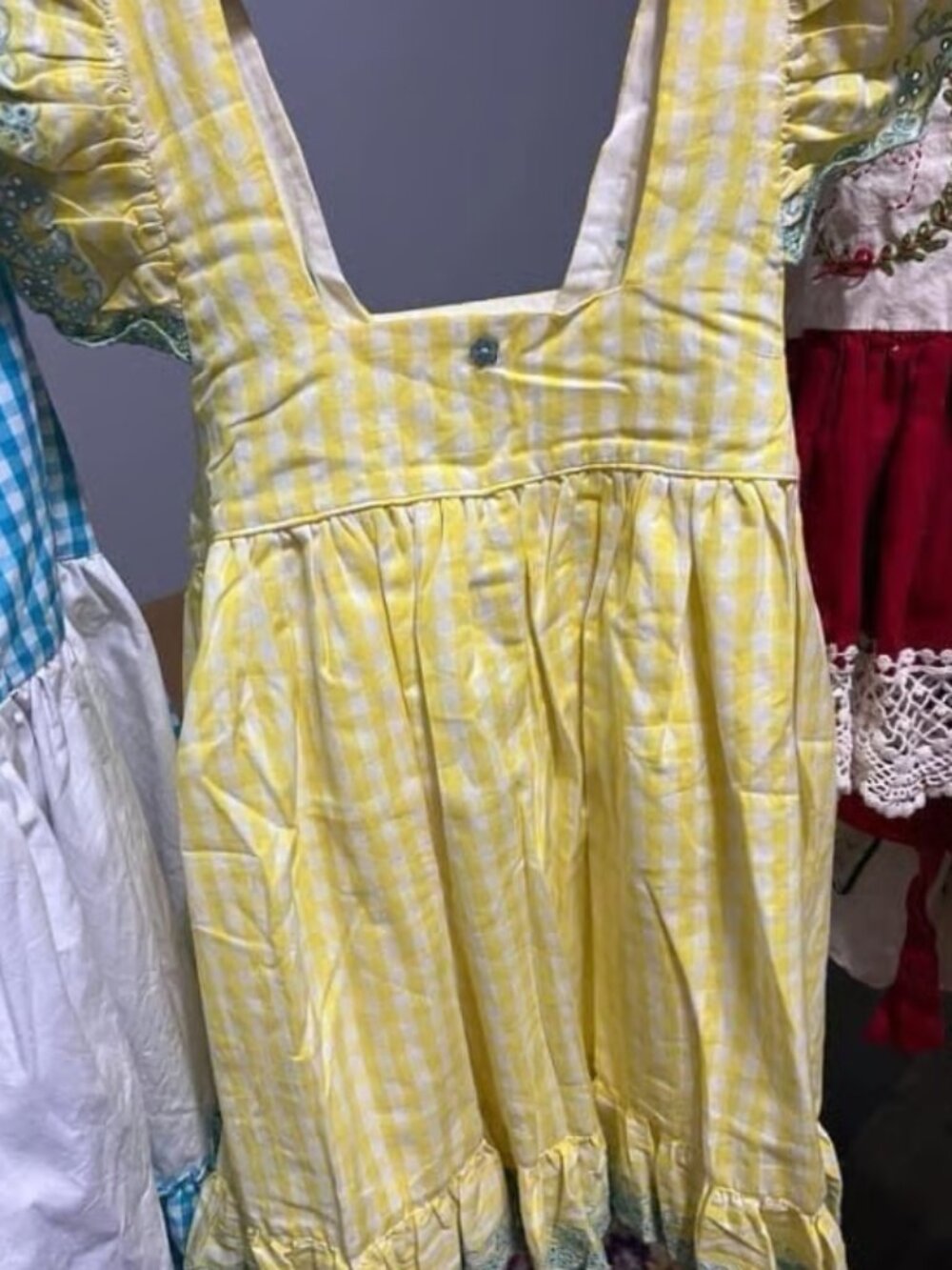 Well Dressed Wolf size 8 yellow gingham top NWT